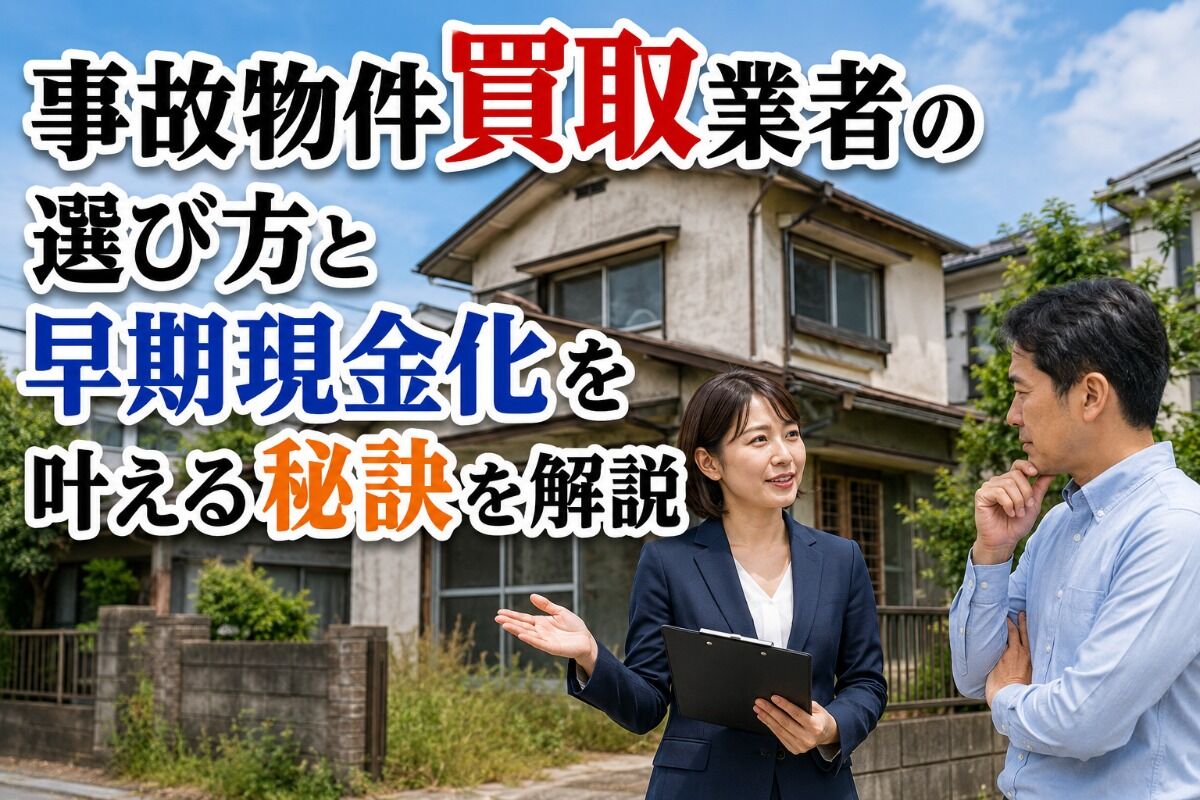 事故物件買取業者の選び方と早期現金化を叶える秘訣を解説 | メディア 
